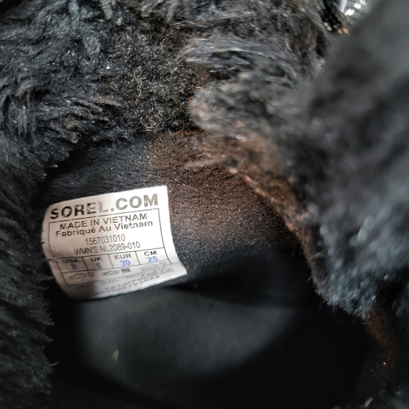 Sorel Black Winter Boot Size 8 - Picture 11 of 12